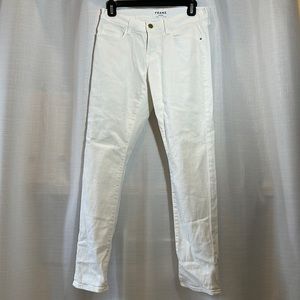 Frame ale Garçon in blanc low waisted white jeans